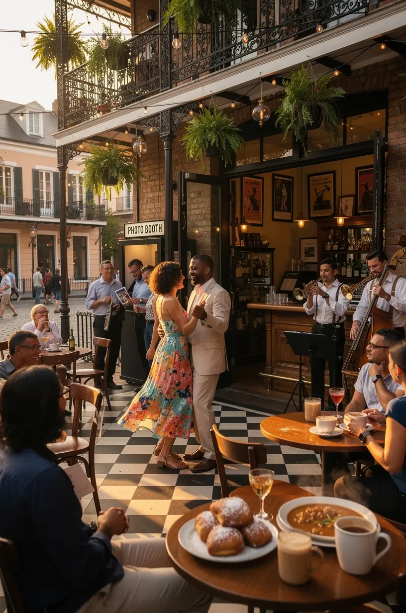 Автомат для мгновенной печати фотографий в кафе на туристическом маршруте через живописные места Америки.